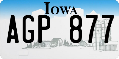 IA license plate AGP877