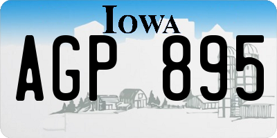 IA license plate AGP895