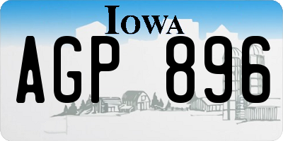 IA license plate AGP896