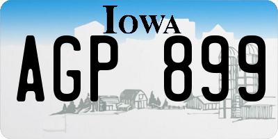IA license plate AGP899