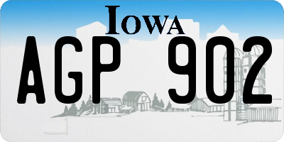 IA license plate AGP902