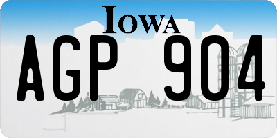 IA license plate AGP904