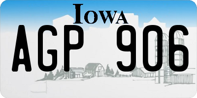 IA license plate AGP906