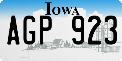 IA license plate AGP923