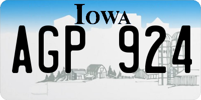 IA license plate AGP924