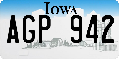 IA license plate AGP942