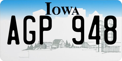 IA license plate AGP948