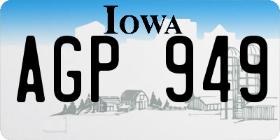 IA license plate AGP949