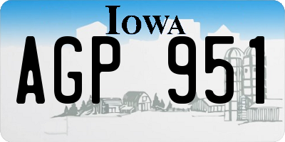 IA license plate AGP951