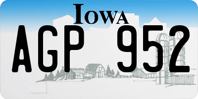 IA license plate AGP952