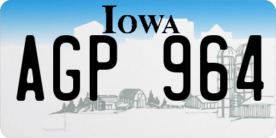 IA license plate AGP964