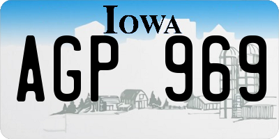 IA license plate AGP969