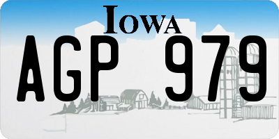 IA license plate AGP979