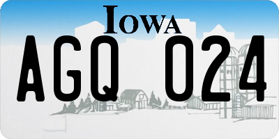 IA license plate AGQ024