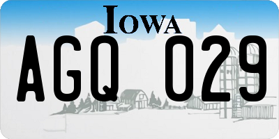 IA license plate AGQ029