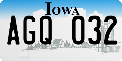 IA license plate AGQ032