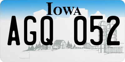IA license plate AGQ052