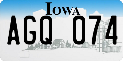IA license plate AGQ074