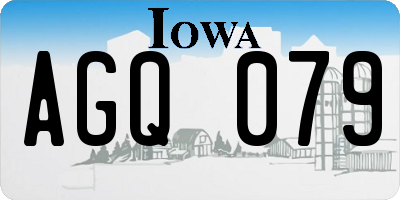 IA license plate AGQ079