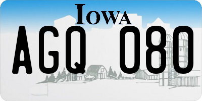 IA license plate AGQ080