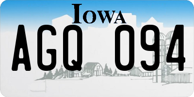 IA license plate AGQ094