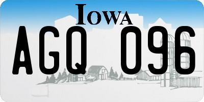 IA license plate AGQ096