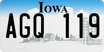 IA license plate AGQ119