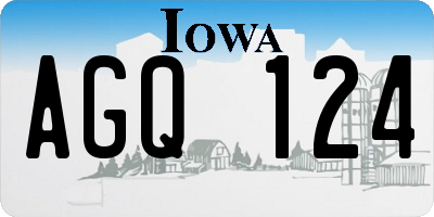 IA license plate AGQ124