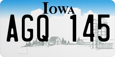 IA license plate AGQ145