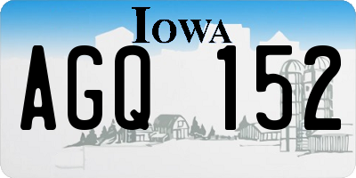 IA license plate AGQ152