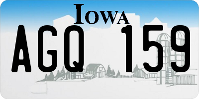 IA license plate AGQ159