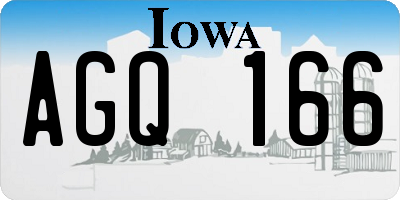 IA license plate AGQ166