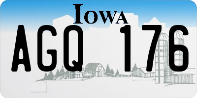 IA license plate AGQ176