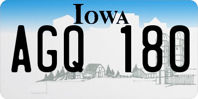 IA license plate AGQ180