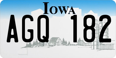 IA license plate AGQ182