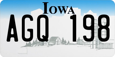 IA license plate AGQ198