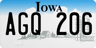 IA license plate AGQ206