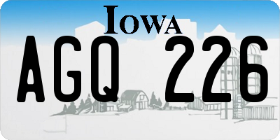 IA license plate AGQ226