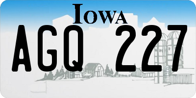 IA license plate AGQ227