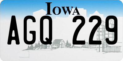 IA license plate AGQ229
