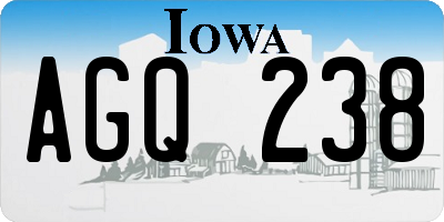 IA license plate AGQ238