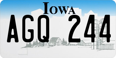 IA license plate AGQ244
