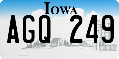 IA license plate AGQ249
