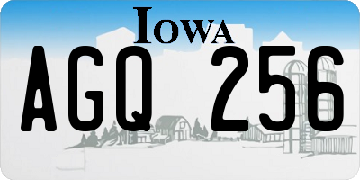 IA license plate AGQ256