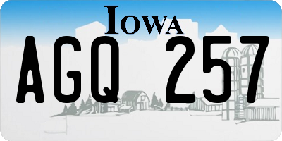 IA license plate AGQ257
