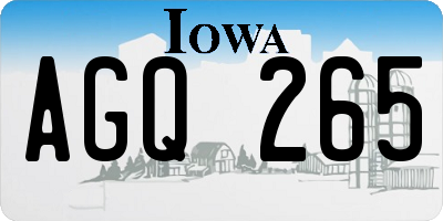 IA license plate AGQ265