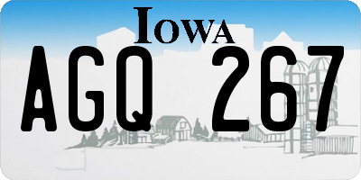 IA license plate AGQ267
