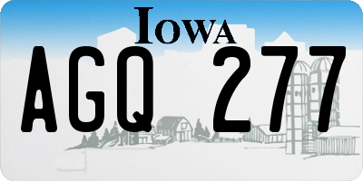 IA license plate AGQ277