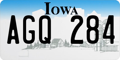 IA license plate AGQ284