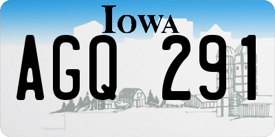 IA license plate AGQ291